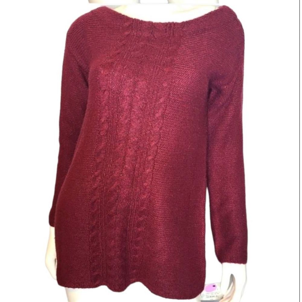 NWT Liz Claiborne Cable Crew Tunic Sweater Small